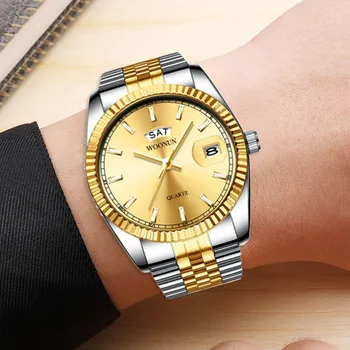 Oamenii Luxuy Diamant Ceasuri De Aur 2022 Relogio Masculino Moda Verde Ceas Plin De Oțel Zi Data De Cuarț Ceasuri Reloj Hombre
