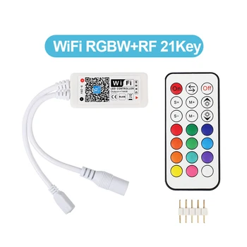 Wifi RGB / RGBW LED-uri Controler Mini DC12V Cu RF 21Key / IR 24Key Control de la Distanță Pentru RGB / RGBW LED Strip Lumini