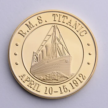 R. M. S-a Aniversare Titanic Placat cu Aur de Monede Decor Acasă de Calitate Placat cu Aur de Monede Călătoria Titanicului pentru Colectarea de Cadouri