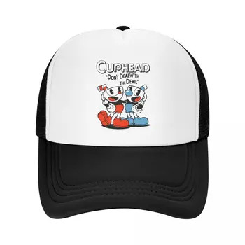 Fierbinte Joc De Desene Animate Cuphead Mugman Șapcă De Baseball Adult Reglabil Trucker Hat Bărbați Femei Hip Hop Sepci Snapback Pălării De Soare