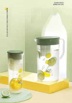 1-2 L De Mare Rece Ceainic Frigider Sticlă De Limonadă Drinkware Fierbător Oală Beverage Dispenser Acasă Vara Apa Rece Ulcior Găleată