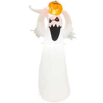 Halloween Gonflabil Toy Curte în aer liber, Decoratiuni Petrecere Stralucitoare Alb Fantomă Mic Model de Exploatație de Dovleac cu Lumini