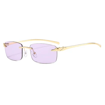 2020 Femei fără ramă de ochelari de Soare de Designer de Brand Retro Ochelari de Soare Vintage Steampunk ochelari de Soare Femei Lady Dreptunghi Ochelari UV400