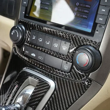 Pentru Honda CR-V 2007-2011 Moale Fibra de Carbon Autocolant Centrală de Control Aer Conditionat CD Comutator de Reglare a Panoului