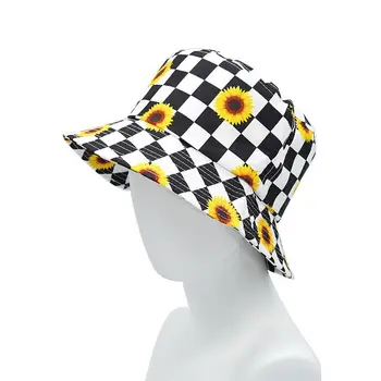 2021 Bumbac patru sezoane Carouri de Floarea-soarelui Imprimare Găleată Pălărie Pescar Pălăria în aer liber, de Călătorie Pălărie de Soare Capac pentru Bărbați și Femei 359
