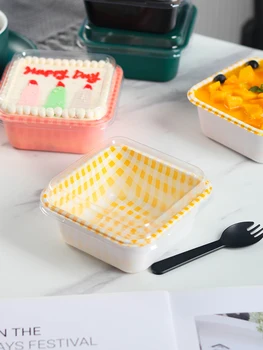 20buc tort Tiramisu cutie picnic la cuptor salata de tip sandwich frtuis ambalarea alimentelor cutii de partid ziua de nastere desert inghetata cupa cu capac