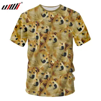 UJWI Animal Tricouri Barbati 3d Completă de Imprimare Câine Meme Tricou Masculin Hip Hop Streetwear Maneci Scurte Rotund Gat Tee Shirt Harajuku 5XL