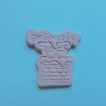 Crăciun fericit Până la Fund Mos craciun Cookie Timbru PLA 3D Mucegai din Plastic Personalizate Embosser Timbru de Tăiere Tort de Mucegai Tort Instrumente Deluxe