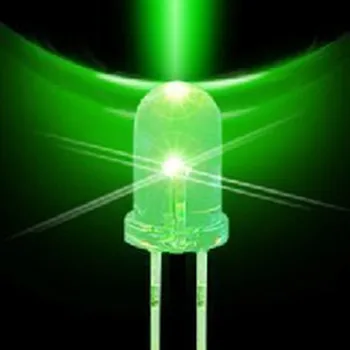 10BUC 5MM Părul Alb Verde Emițătoare de Lumină Tub de Super-Luminos LED