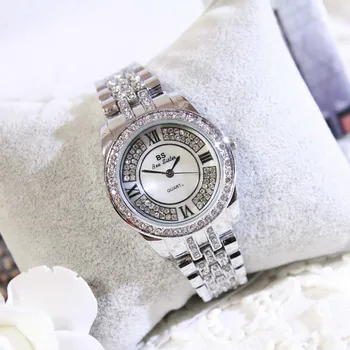 Femei de lux Ceasuri Cuarț Ceasuri Doamnelor Rochie de Cristal de Diamant Ceas Fată Brățară Ceasuri femei data Ceas relojes para mujer
