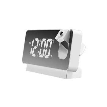 Ceas cu LED-uri Excelente 2 Culori 180 de Grade Rotative pentru Acasă Ceas Digital Desktop Clock